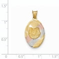 thumbnail image 3 of 14K w/Rose and White Rhodium D/C  Baptism Oval Pendant K5681, 3 of 4