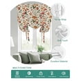 thumbnail image 2 of Thanksgiving Mushrooms Tie Up Curtains for Windows 45 Inch Length Balloon Curtains Kitchen Adjustable Balloon Window Shade Leaves Country Botanical Retro Tie Up Bathroom Curtain Window 52"x45", 2 of 6