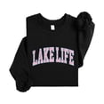 thumbnail image 3 of Cute Lake Life Sweatshirt for Women, Teens, and Girls Trendy Summer Pullover Sweater Black Sweatshirt Adult Medium, 3 of 5