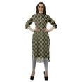 thumbnail image 2 of Moomaya Tunique Imprimée Col Mandarin Longueur Genou Kurti pour Femmes Vêtements, 2 of 6