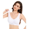 thumbnail image 3 of A AGROSTE 3 Pack Sports Bra for Women Seamless Wireless Low Support Workout Bra Comfy Sleep Bra with Removable Padded, 3 of 7