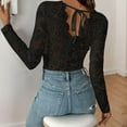 thumbnail image 7 of Lace Bodysuit Long Sleeve for Women Deep V Neck Going Out Shapewear Leotard Shirt Black M, 7 of 7