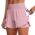 thumbnail image 2 of Athletic Running Shorts for Women Summer Casual Elastic High Waist Slim Fit Lightweight Workout Gym Shorts with Pockets, 2 of 5