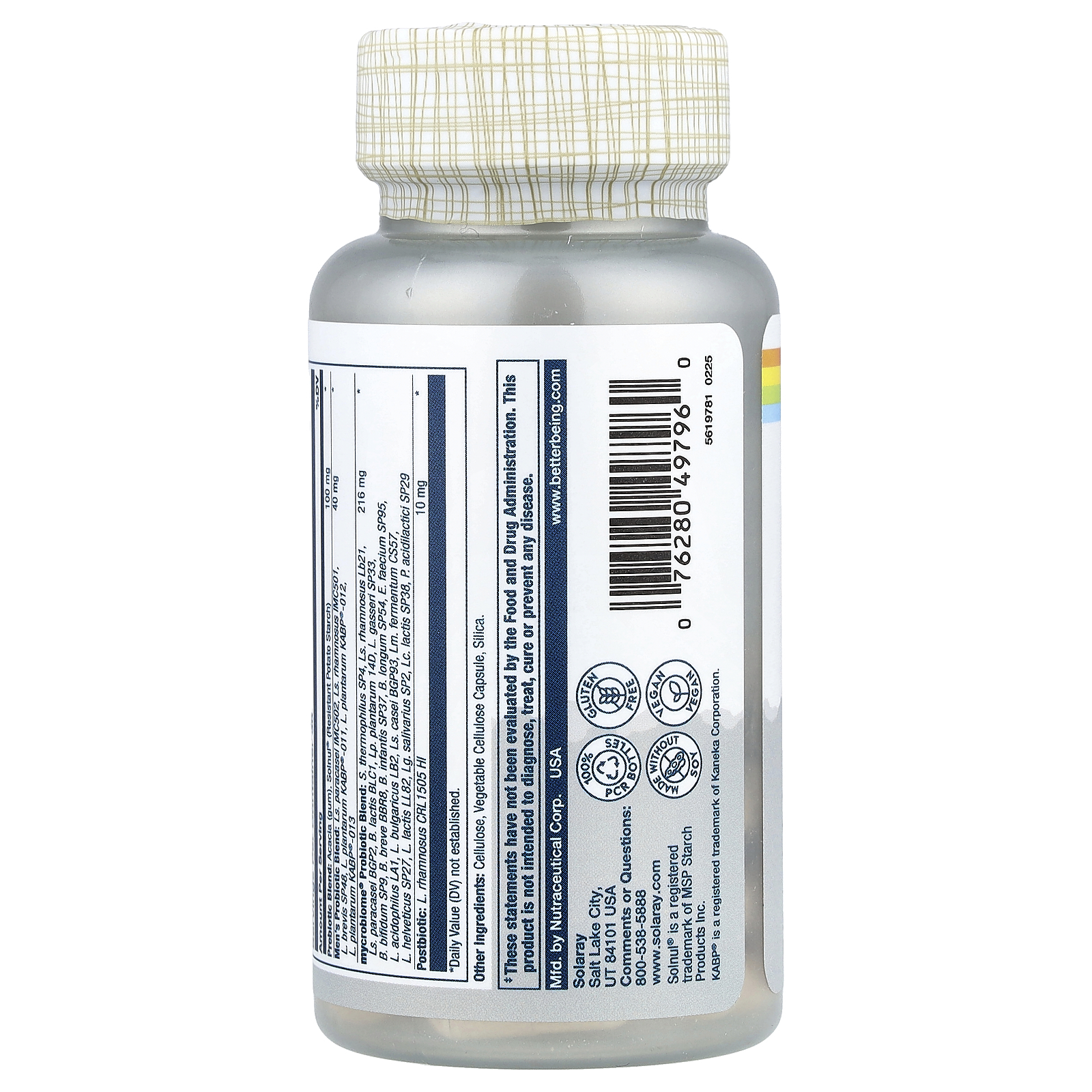 Solaray Mycrobiome®, Complete Probiotic, Men's, 30 VegCaps