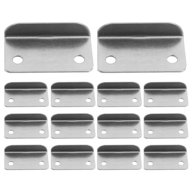 20pcs Metal Right Angle Drawer Lock Strike Plate for Cabinet Cupboard Drawer Accessory Iron L Shaped Lock Plate for Home Office