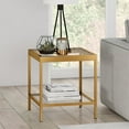 thumbnail image 7 of Evelyn&Zoe Alexis 20" Wide Square Side Table, Brass, 7 of 7