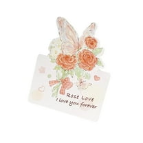 Cheapark 3D Flower Bouquet Greeting Card - Romantic Message Blessing Card, Elegant Valentines Day Holiday Decor, Personalized Gift for Special Someone