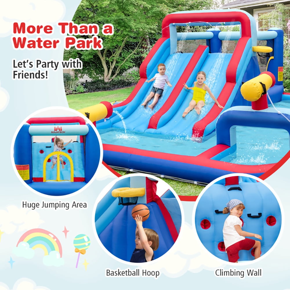 Aimee Lii Inflatable Water Slide Park for Kids Backyard Outdoor Fun (without Blower), Water Slides Inflatables for Kids, Toddlers Boys Girls Backyard Party Gifts