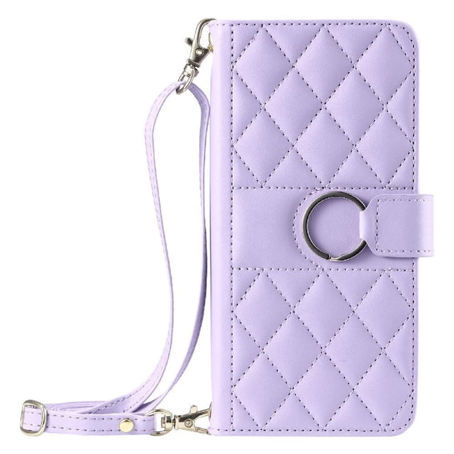 Funda tipo billetera GANGXUN para iPhone 8 – Tapa abatible con correa para mujer