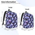 thumbnail image 3 of Lsque blue Skull flower Pattern Canvas Daypack, Durable Backpack, High-quality Versatile Backpack,Vintage Compact Backpack-Small, 3 of 6