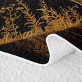 thumbnail image 5 of Castle Fairy Vintage Deer Twin Quilt Set for Boys,Dark Pine Woodland Animal Twin Coverlet Set,Coffee Brown Black, 5 of 7
