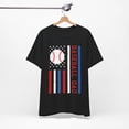 thumbnail image 5 of Men's Baseball Dad Red White Blue Flag Shirt, 5 of 11