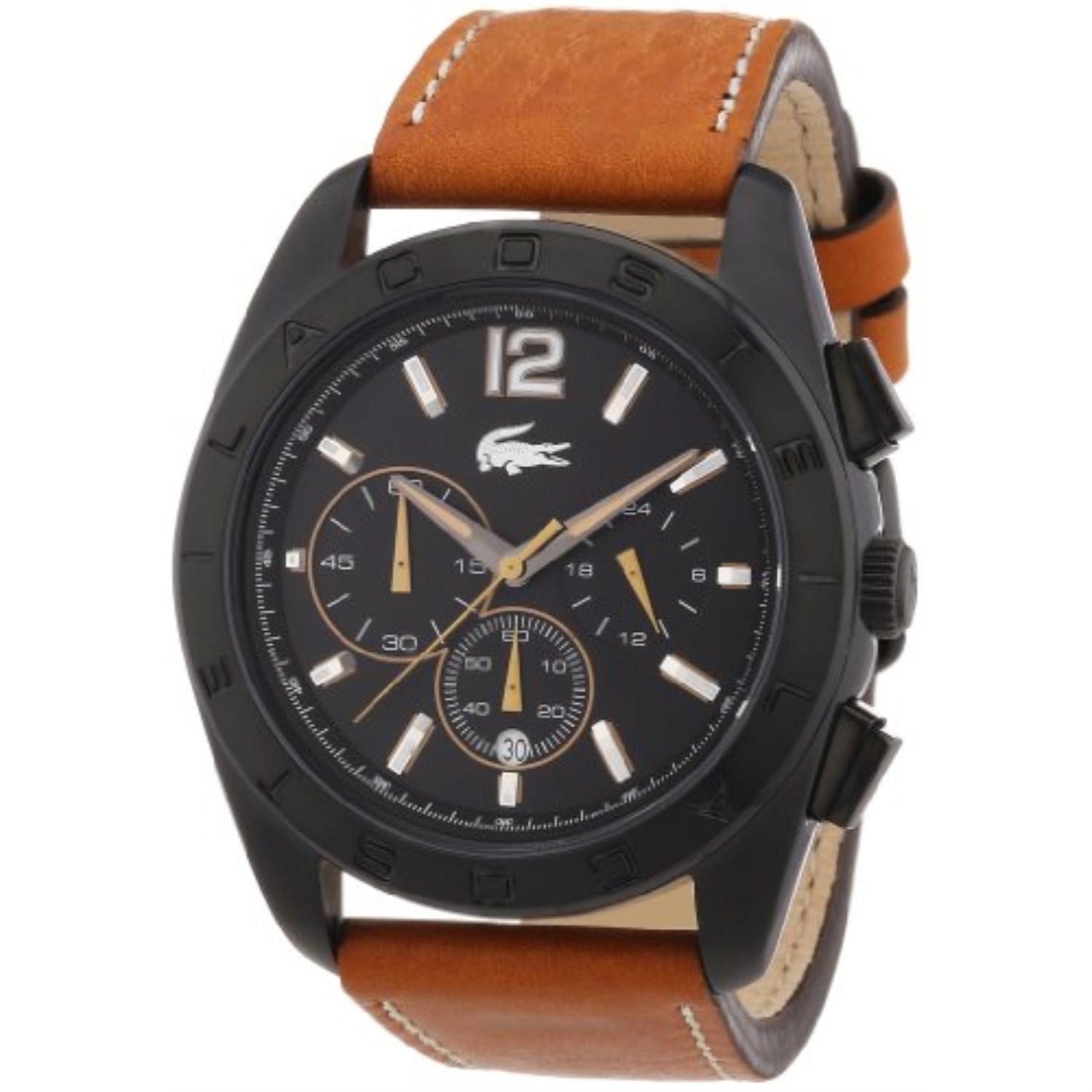 Lacoste - lacoste 'panama' chronograph leather strap watch - Walmart ...