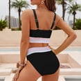 thumbnail image 3 of WILLBEST Traje de Baño con Faja conjuntos de Bikini de Cintura Alta para Mujer Trajes de Baño deportivos de Dos Piezas Trajes de Baño de Corte Alto con Bloques de Color, 3 of 4