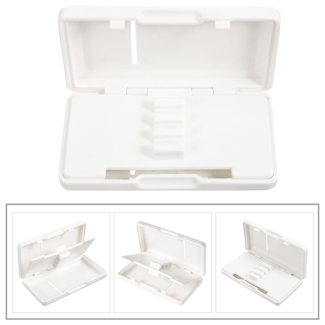 OULII Oboe Reed Storage Box 1Pack White Plastic Rectangular Shape Instrument Protective Box 9.5x5.2cm