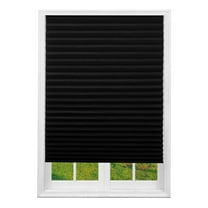 Debonair Pleated Window Paper Shades Room Darkening Blinds Black 36" x 59"