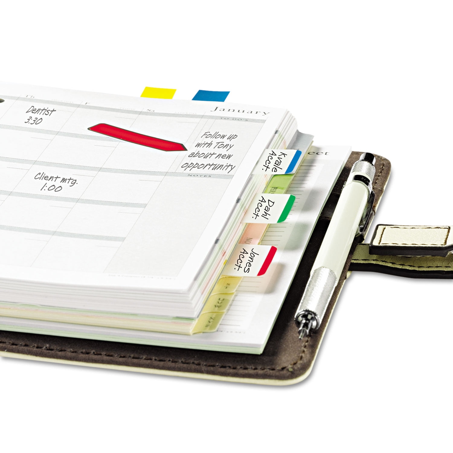 Post-it 1" Lined Tabs, Lined, Assorted Colors, 1" Wide, 66 Per Pack
