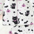thumbnail image 7 of enyan Toddler Baby Girls Halloween Pajamas Fuzzy Trim Long Sleeve Button Down Pumpkin Shirt Top and Pants 2pcs Pjs Sets Sleepwear (White,3-4 Years), 7 of 7