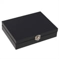 thumbnail image 1 of Organizador de Joyas de 2 Piezas: Estuche Portátil para Collares, Aretes, Anillos y Accesorios, Color Negro., 1 of 5