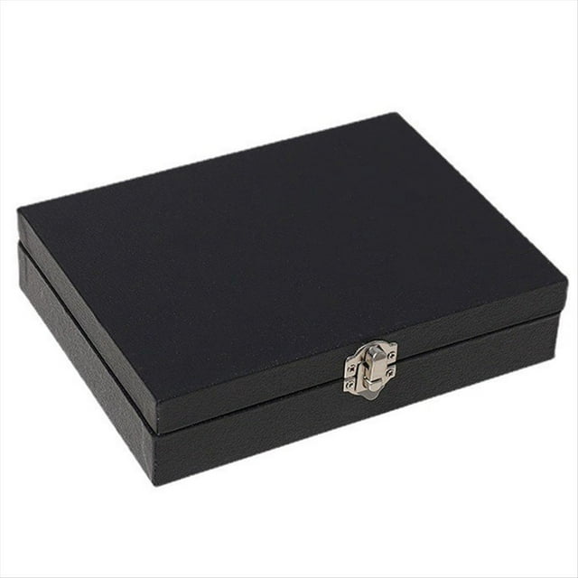 Organizador de Joyas de 2 Piezas: Estuche Portátil para Collares, Aretes, Anillos y Accesorios, Color Negro.