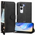 thumbnail image 1 of FOXDOCK Funda Tipo Cartera para Xiaomi Redmi A3 Pro Cuero PU con Cremallera y Correa de Muñeca, Ranuras para Tarjetas, Soporte Plegable, Cierre Magnético, 1 of 5