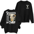 thumbnail image 4 of Fiaer Women Christian Sweatshirt Floral Graphic Plus Size Pullover Crew Neck Long Sleeve Baggy Trendy Tops Black L, 4 of 4