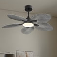 thumbnail image 3 of Uforic 42 Inch Tropical Palm Leaf Ceiling Fan with Lights and Remote/APP Control, Quiet DC Motor, 6-Speed, Dimmable, Adjustable Height, Reversible 5 Blades - Gray, 3 of 9