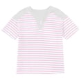 thumbnail image 5 of Hombro Frío Tops Mujeres Cuello en V Manga Corta Fuera Del Hombro Color Sólido Blusa Casual Suave Poliéster Primavera Verano Moda, 5 of 5