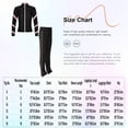 thumbnail image 6 of YiZYiF Kids Girls Sports Suit Long Sleeve Zipper Tops with Sparkly Rhinestones Leggings Gym Suit Skating Costume Light Blue 10, 6 of 6