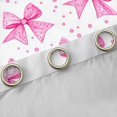 thumbnail image 4 of Erosebridal Pink Polka Dot Bowknot Black Out Curtains for Girls, Watercolor Bow Curtains Pack of 2 (42x63 Each) for Women, 4 of 6