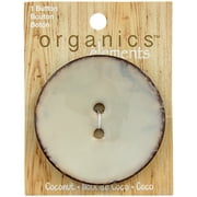 Organic Elements Ivory 2 1/2" 2-Hole Epoxy Coconut Button