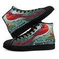 thumbnail image 4 of Cardinal Cardinals Appear When Angels Are Near High Top Canvas Shoes Sneakers Black Size 9.5, 4 of 7