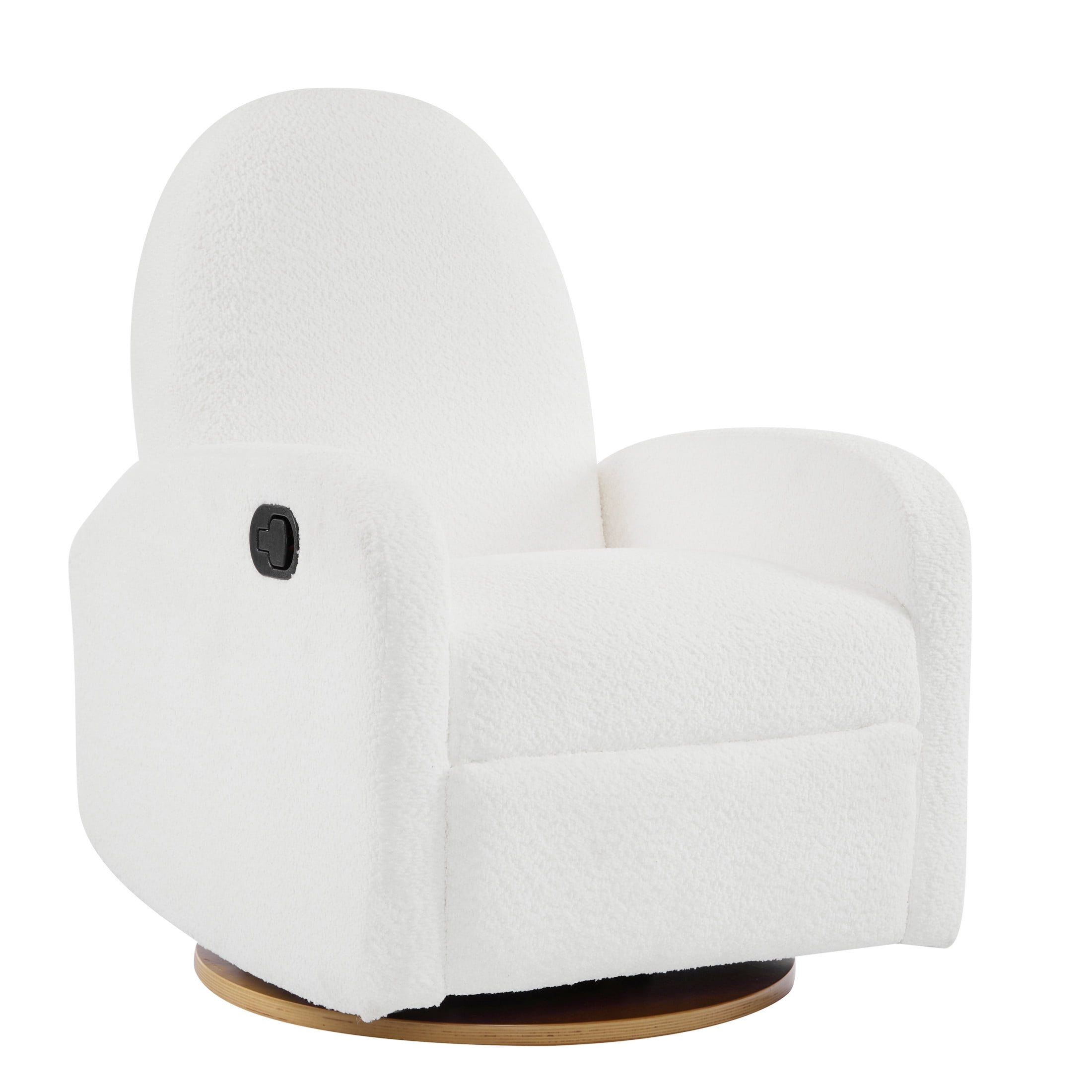 Christopher Knight Home Modern Upholstered Boucle Glider Recliner with 360 Degree Swivel, Beige