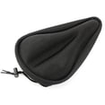 thumbnail image 1 of 1 funda para sillín de bicicleta (negro, ranura recta), cojín de silicona para sillín de bicicleta, funda transpirable y cómoda con funda impermeable, 1 of 5