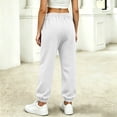 thumbnail image 6 of Girls Knit Jogger Pants Elastic High Waist Casual Sweatpants Side Pockets Solid Color Long Pants, 6 of 7