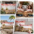thumbnail image 5 of Pink Pumpkin Sunflowers Fall Outdoor Waterproof Pillow Covers, Thanksgiving Fence Eucalyptus Decorative Square Throw Pillowcase Sofa Cushion Sham for Patio/Couch/Chair, 20"x20" 2 Pack, 5 of 8