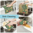 thumbnail image 2 of Yayeee 6 Pack Kitchen Dishcloths for Washing Dishes Soft Absorbent Microfiber Towels, Yellow Christmas Gingerbread, 2 of 9