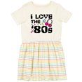thumbnail image 3 of Inktastic I Love the '80s-musical Notes Girls Toddler Dress, 3 of 5