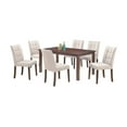 thumbnail image 2 of Clare 7Pc Solid Wood Dining Set (60" x 36") - Beige, 2 of 5