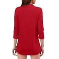 thumbnail image 2 of Long Sleeve Shirts For Women 3/4 Length Sleeve V Neck Collared Tops Summer Business Casual Work Shirts Fashion Outfits Womens Long Sleeve Tops, 2 of 5