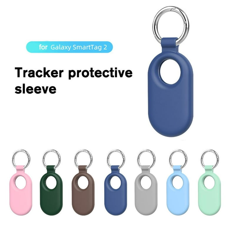 Yiexson 1 Pack Holder Case Compatible with Samsung Galaxy SmartTag 2,  Silicone GPS Tracker Protective Case for Galaxy Smart Tag 2 with Key Ring,  Anti-Lost Tag Case for Keys 