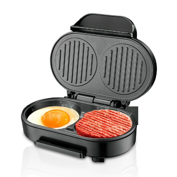 Burger Maker,HopePow Double Mini Grill Sandwich Hamburger Maker,Burger Press Patty Maker,Panini Press Grill,Small Electric Grill for Making Breakfast,Lunch and Snacks.