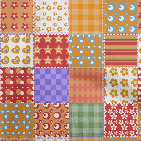 oneOone Cotton Cambric Orange Fabric Florals Dress Material Fabric Print Fabric By The Yard 56 Inch Wide