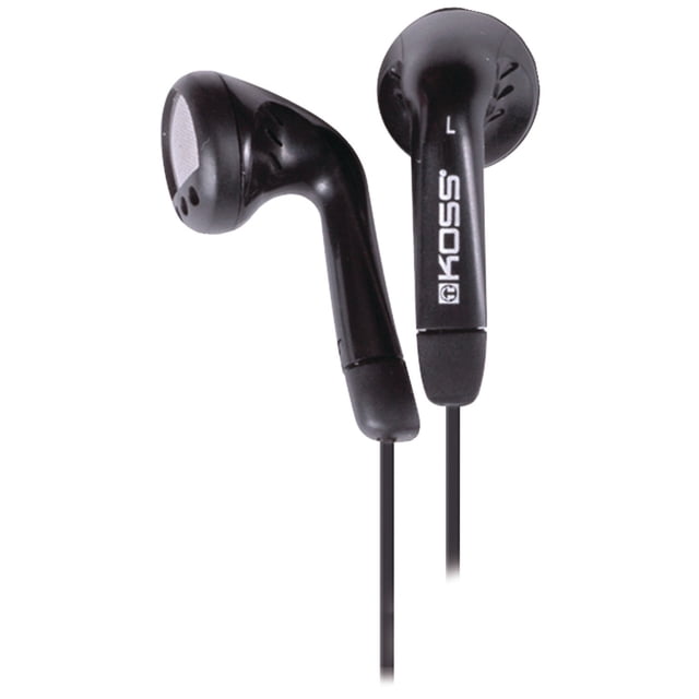Auriculares Koss KE5 191651 con cable ultraligeros (negros)