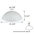 thumbnail image 2 of Aspen Creative 23503-01, Frosted Fabric Texture Glass Shade for Medium Base Socket Torchiere Lamp, Swag Lamp and Pendant,15-3/4" Diameter x 5-1/2" Height., 2 of 5