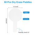 thumbnail image 2 of Uxcell 9x5in Dry Erase Paddles, 60Pcs Handheld Circle Dry Erase Boards, 2 of 7
