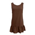 thumbnail image 2 of ASEIDFNSA Womens Tank Dress Sleeveless Crew Neck Ruffle Hem Short Summer Dress, 2 of 5