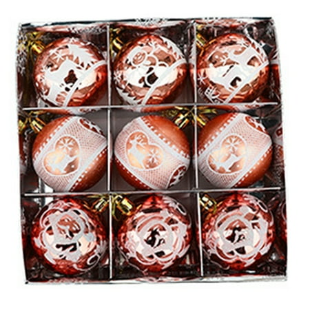

Decor Store Christmas Ball Pendant Festive Exquisite Ornamental Shiny Xmas Tree Color Painted Balls Decor for Christmas