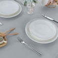 thumbnail image 4 of Rectangle Tablecloth 60x120 inch Tablecloth Stain and Wrinkle Resistant Washable Polyester Table Cloth, Decorative Fabric Table Cover for Dining Table, Buffet Parties and Camping Silver, 4 of 6