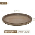 Hanobe Rustic Wooden Centerpiece Serving Tray for Living Room Decor